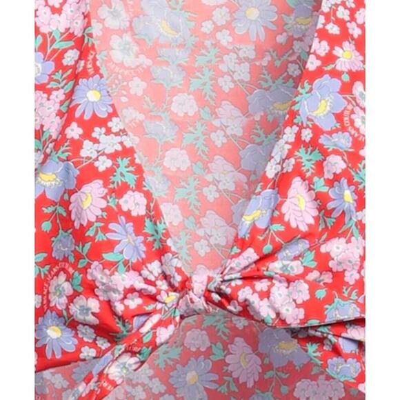 Versace Jeans Couture floral print Crop Top Red - Picture 2 of 9